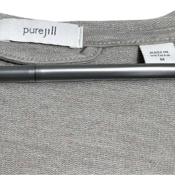 J.Jill Fit Open Front Hoodie Oversized Cardigan Sz Medium Cotton Blend Stretch - Picture 5 of 7